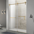 60 Inches x 76 Inches Frameless Single Sliding Shower Door