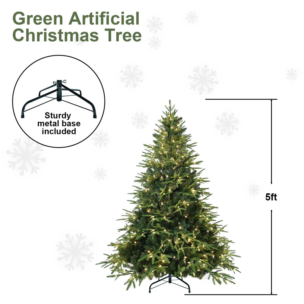 4ft Pre-Lit Artificial Christmas Tree with 150 Warm Lights