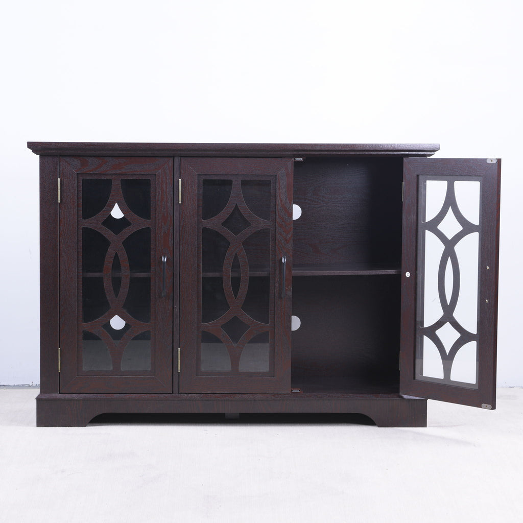 Spacious Sideboard With 3 Doors - Ox Blood Red