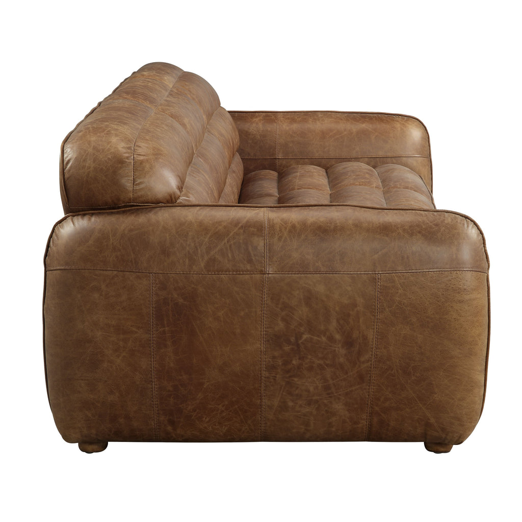 Rafer Cocoa Top Grain Leather Sofa