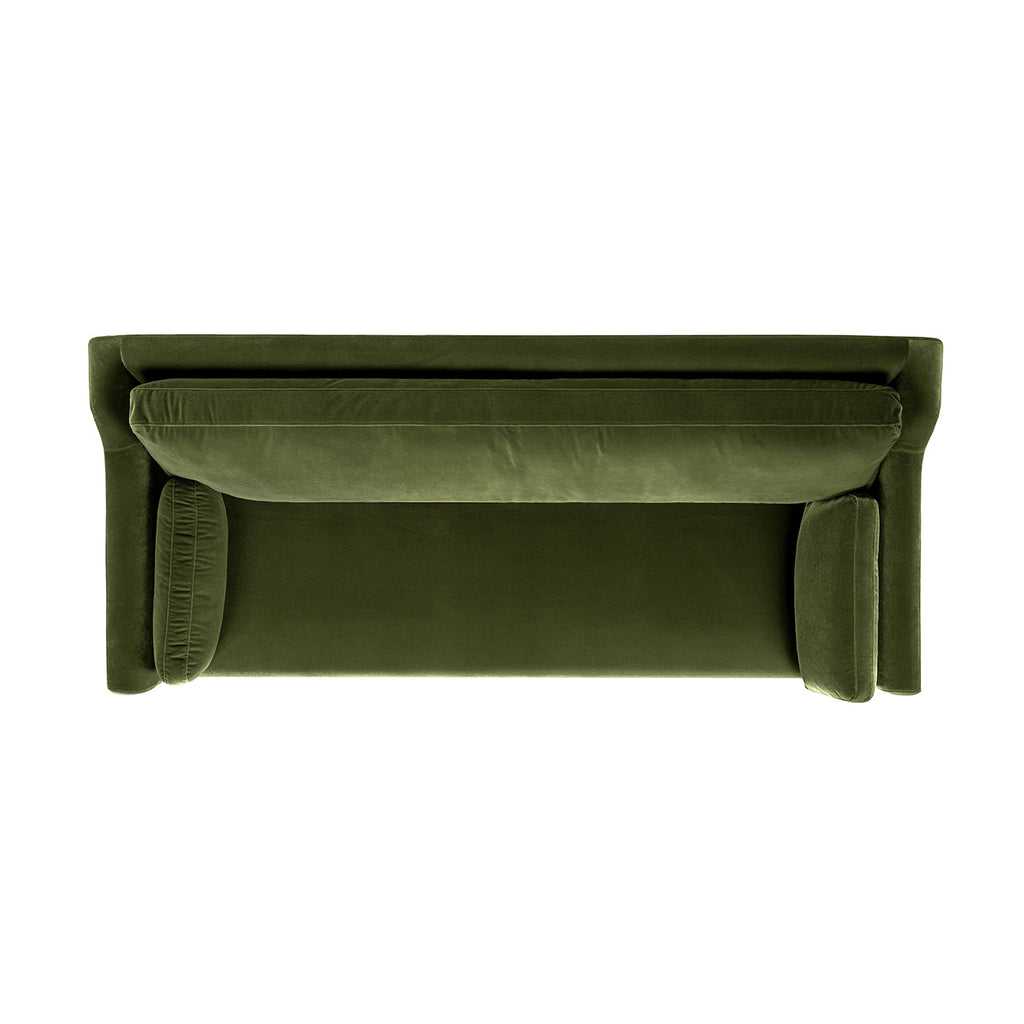 Josephine 84.5" Upholstered Modern Sofa, Olive