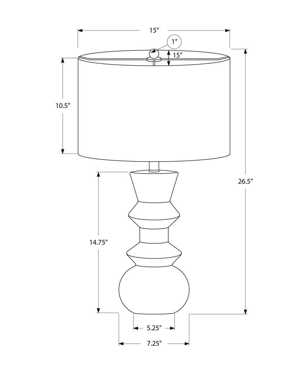 Lighting, Ceramic, Contemporary Table Lamp