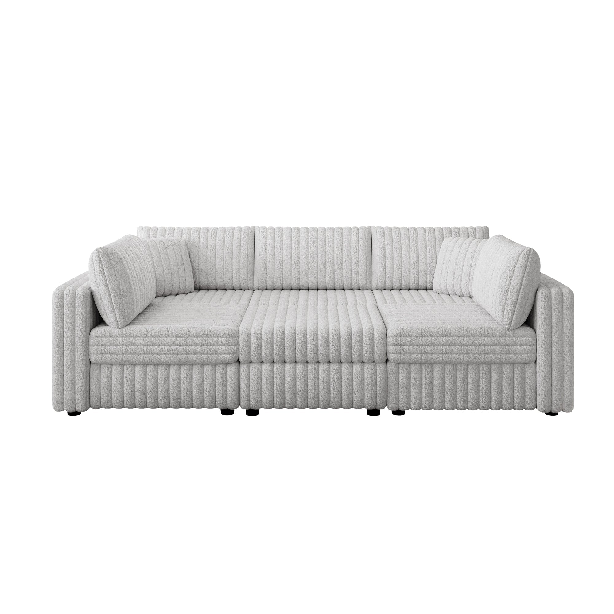 106.3" U-Shaped 6-Person Sofa with Ottoman