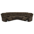 Atkinson Upholstered Reclining Sectional Sofa Chocolate