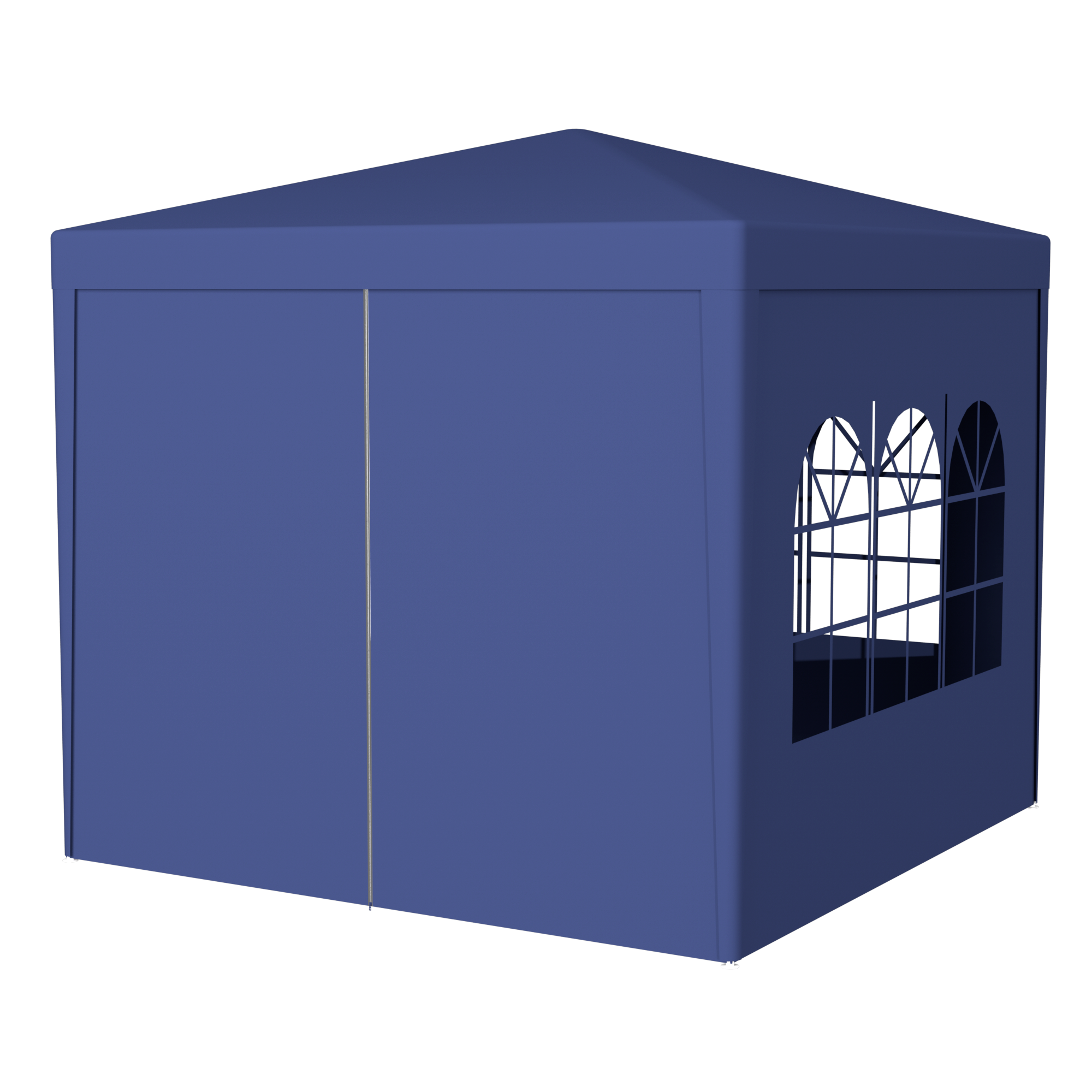 10'x10' Party Tent Outdoor Heavy Duty Gazebo Wedding Canopy with 4 Removable Walls, Blue