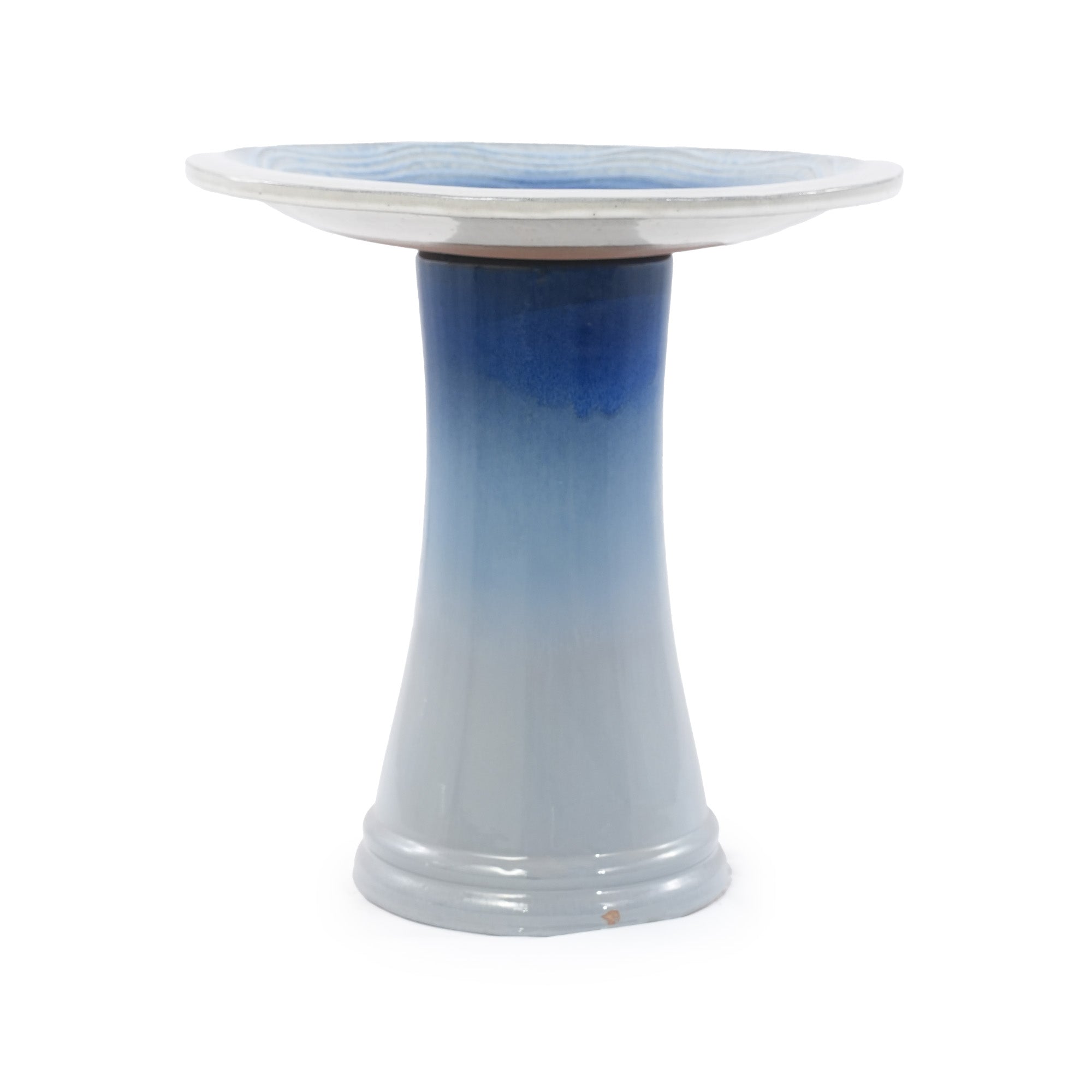 Handmade Glazed Ceramic Bird Bath