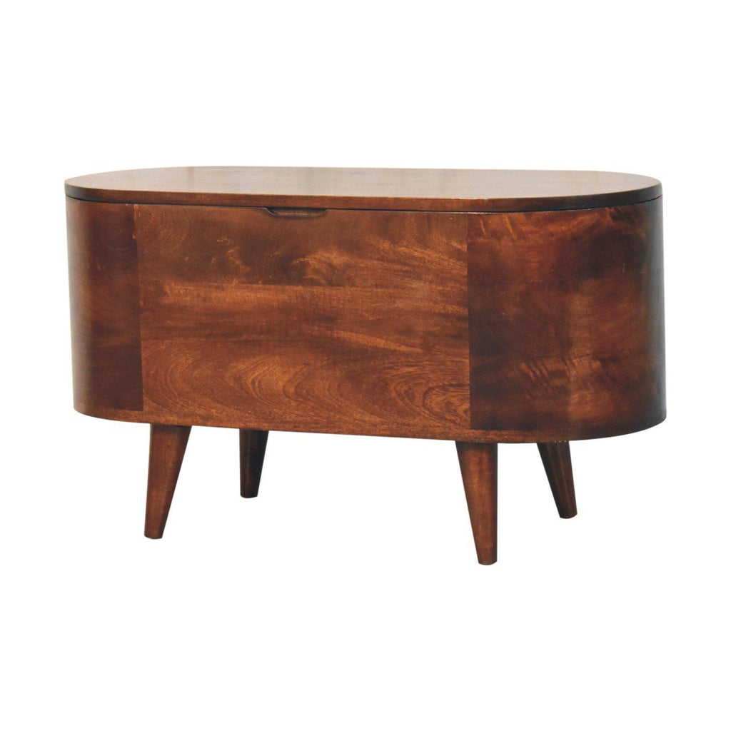 Rounded Lid Up Blanket Box