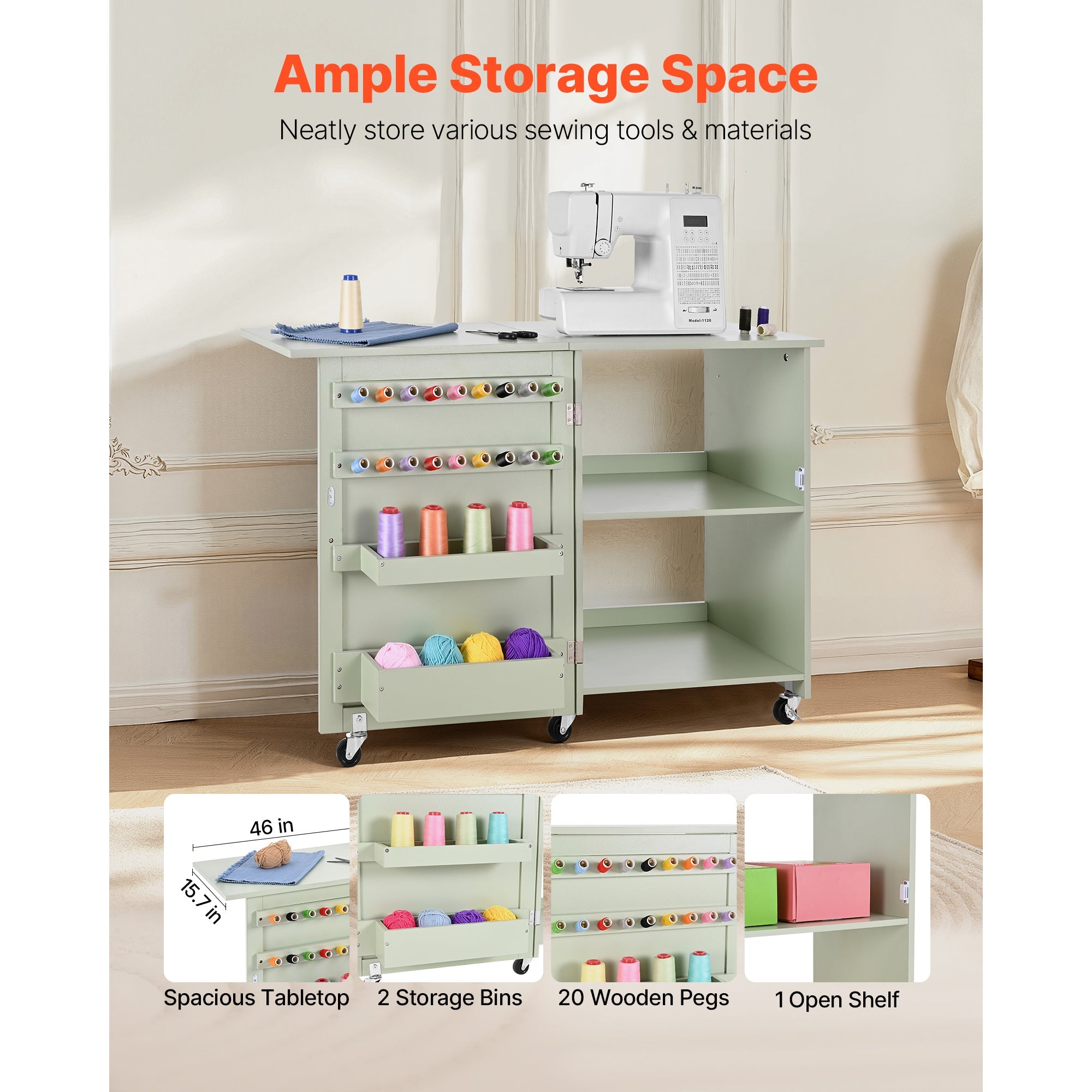 Folding Sewing Table: Multipurpose Craft Station