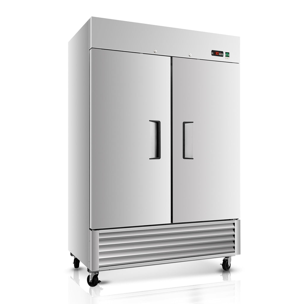 54" Commercial Freezer with 2 Solid Doors
