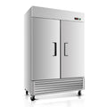 54" Commercial Freezer with 2 Solid Doors