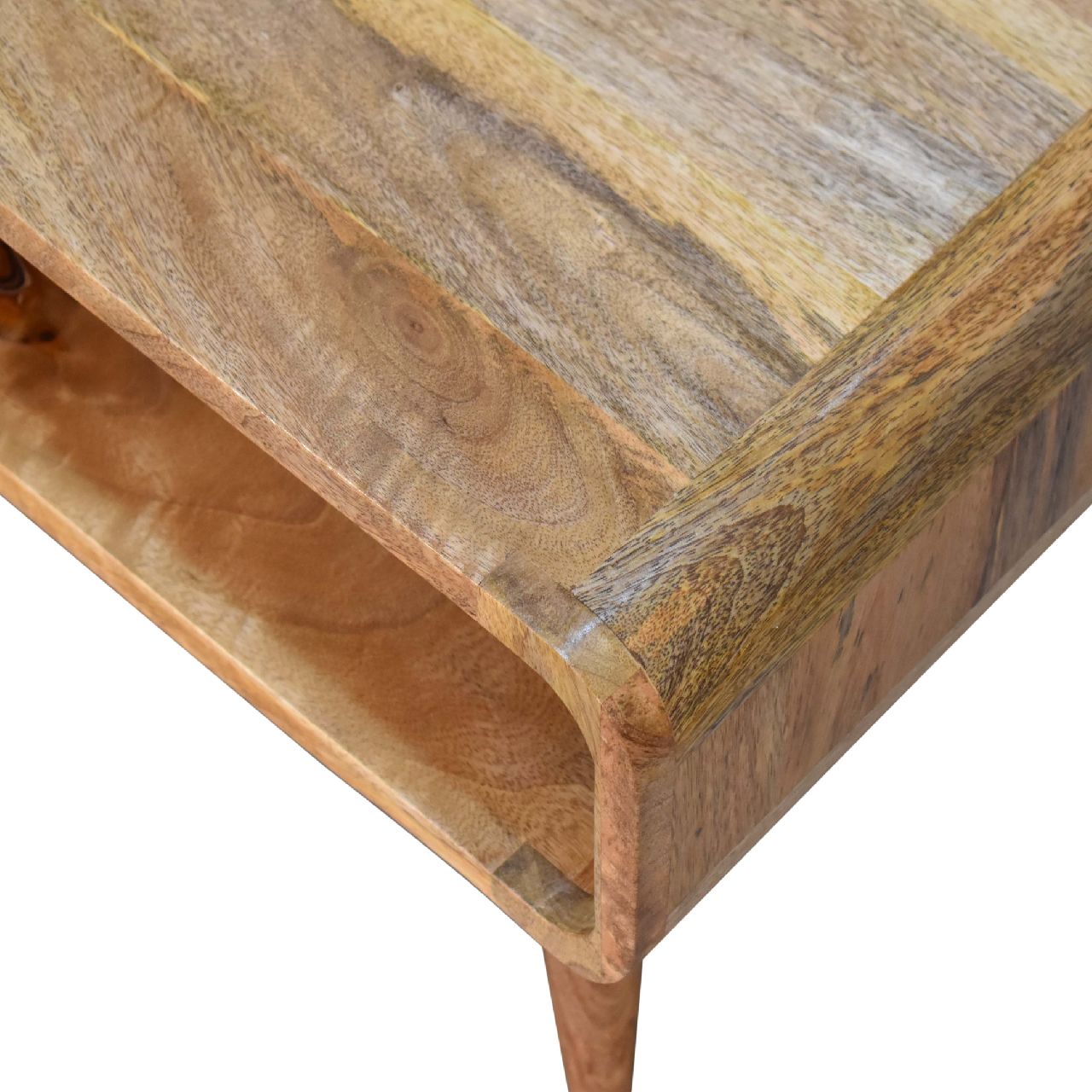 Solid Wood Media Unit, Open Slot, Oak-ish