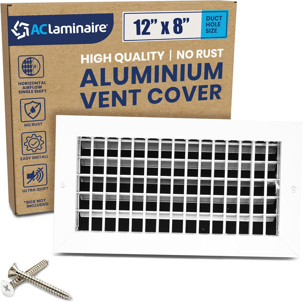 AC Register Vent Cover 12x8 Inch - Box of 20