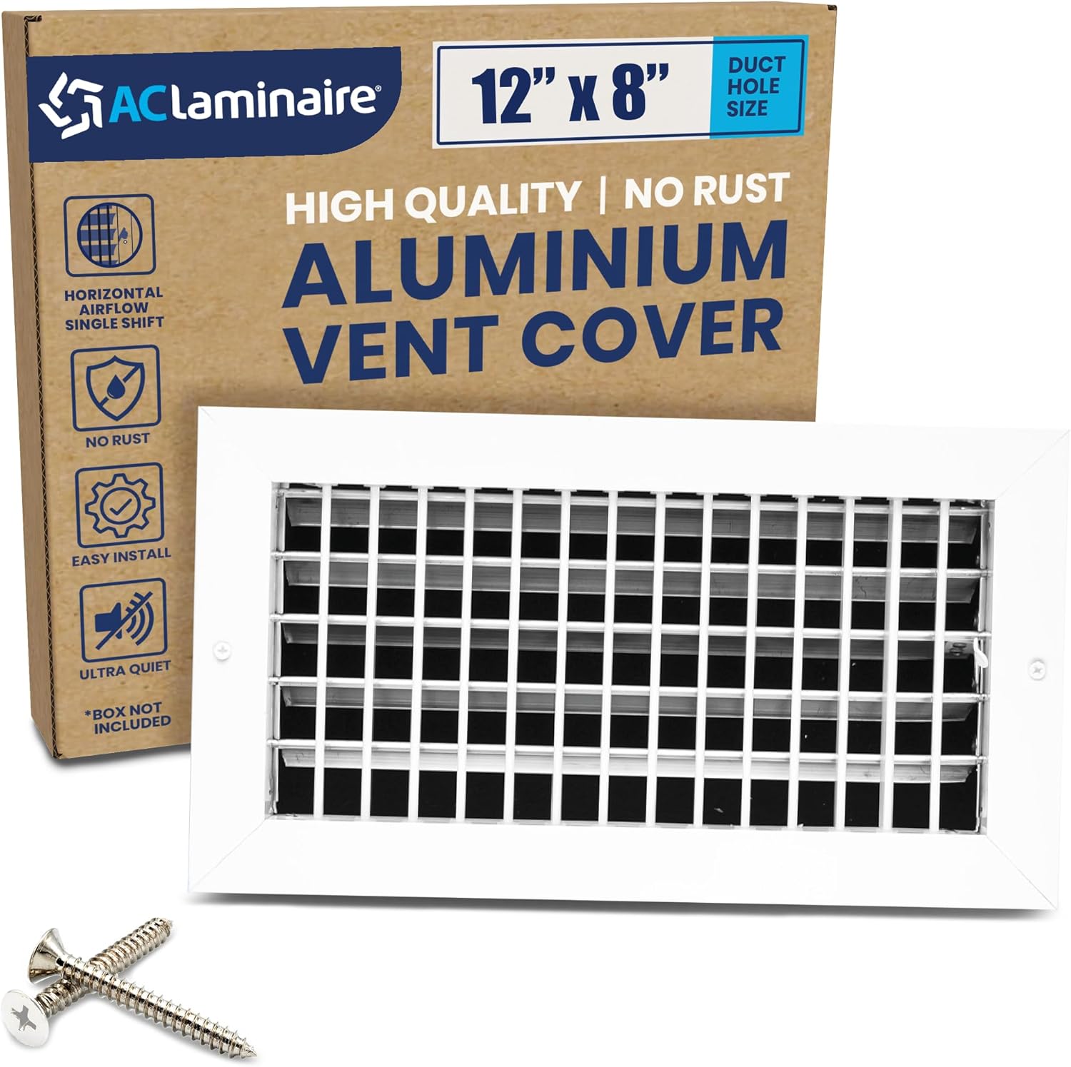 AC Register Vent Cover 12x8 Inch - Box of 20