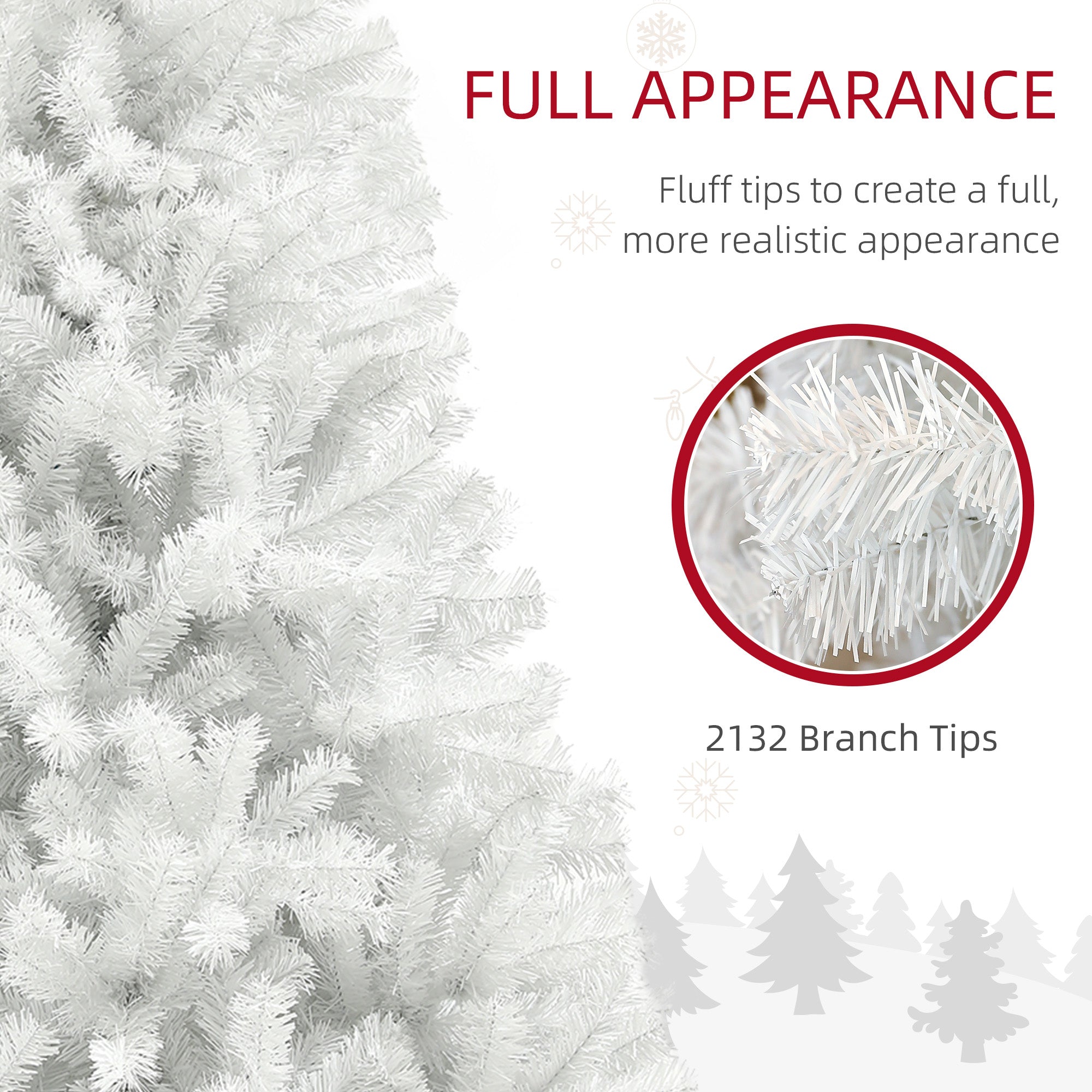 HOMCOM 9ft Tall Artificial Christmas Tree