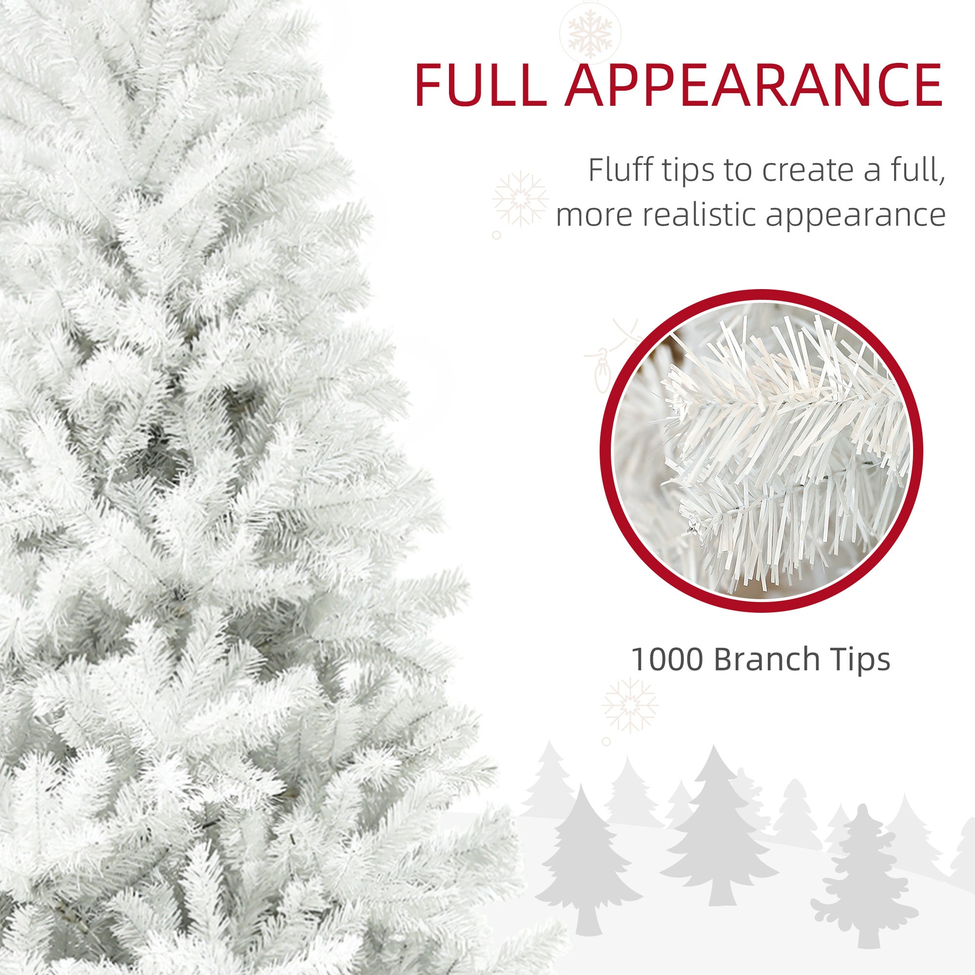 HOMCOM 6ft Tall Artificial Christmas Tree