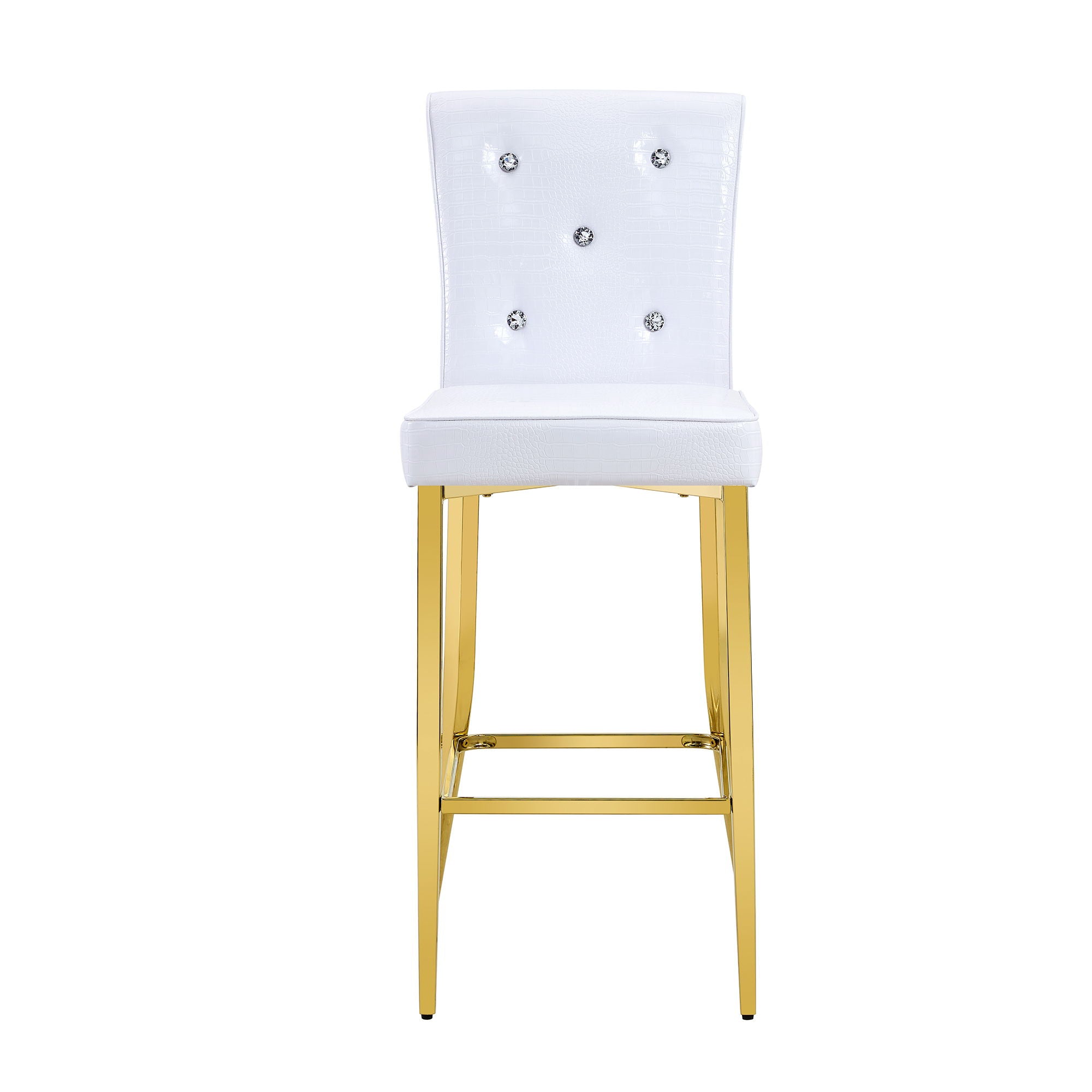 Bar Chairs With Crystal Clasp Design (Set of 2)