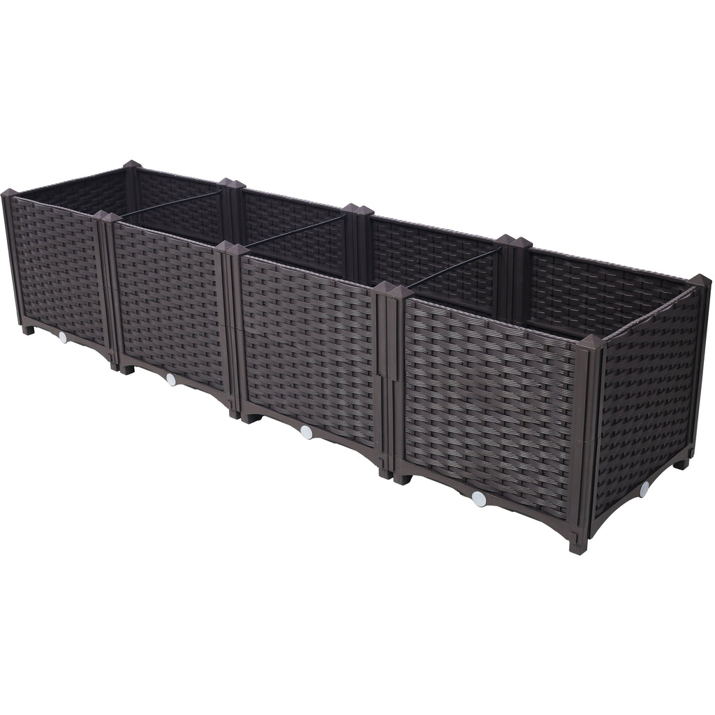 Deep Raised Garden Bed Plastic Planter Boxes