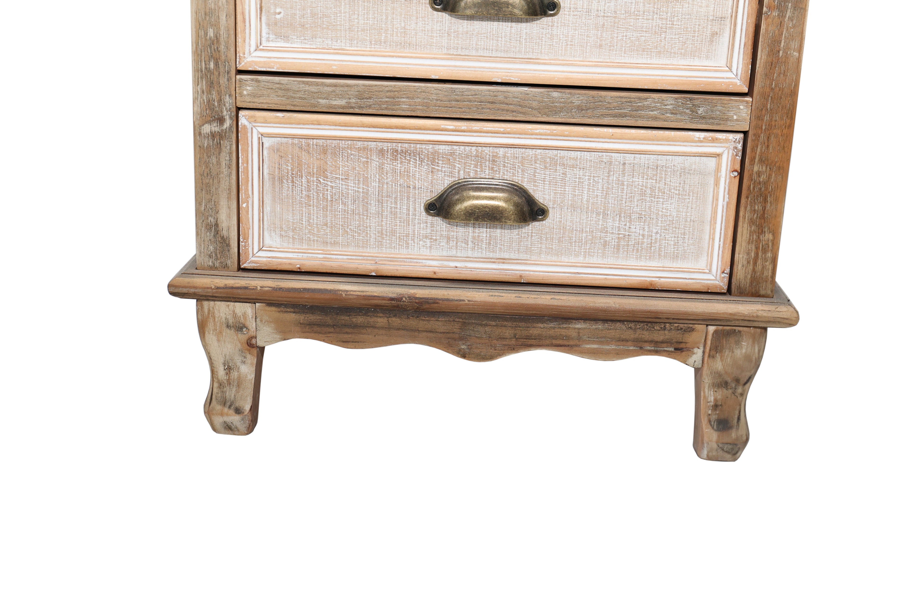 Rustic Wooden Storage Cabinet with Decorative Cutout Door