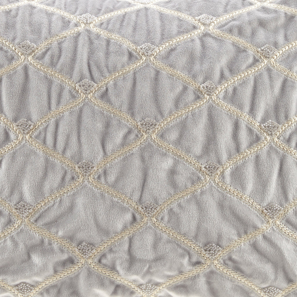Oblong Decor Pillow Silver 22x15'