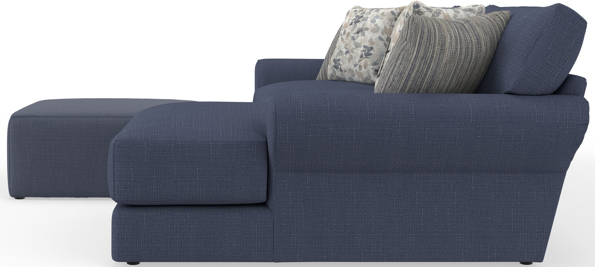 Cape May - Sofa Chaise With Comfort Coil Seating, 41" Cocktail Ottoman And 5 Accent Pillows Included