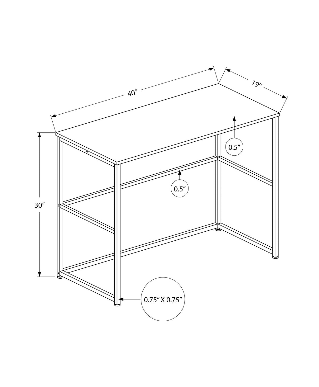 Computer Desk for Home Office with Storage Drawers