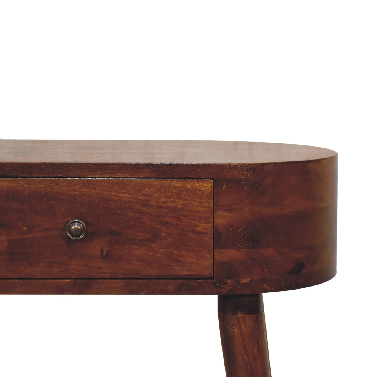 Solid Wood Mini Albion Chestnut Console, 1-Drawer, Nordic Legs