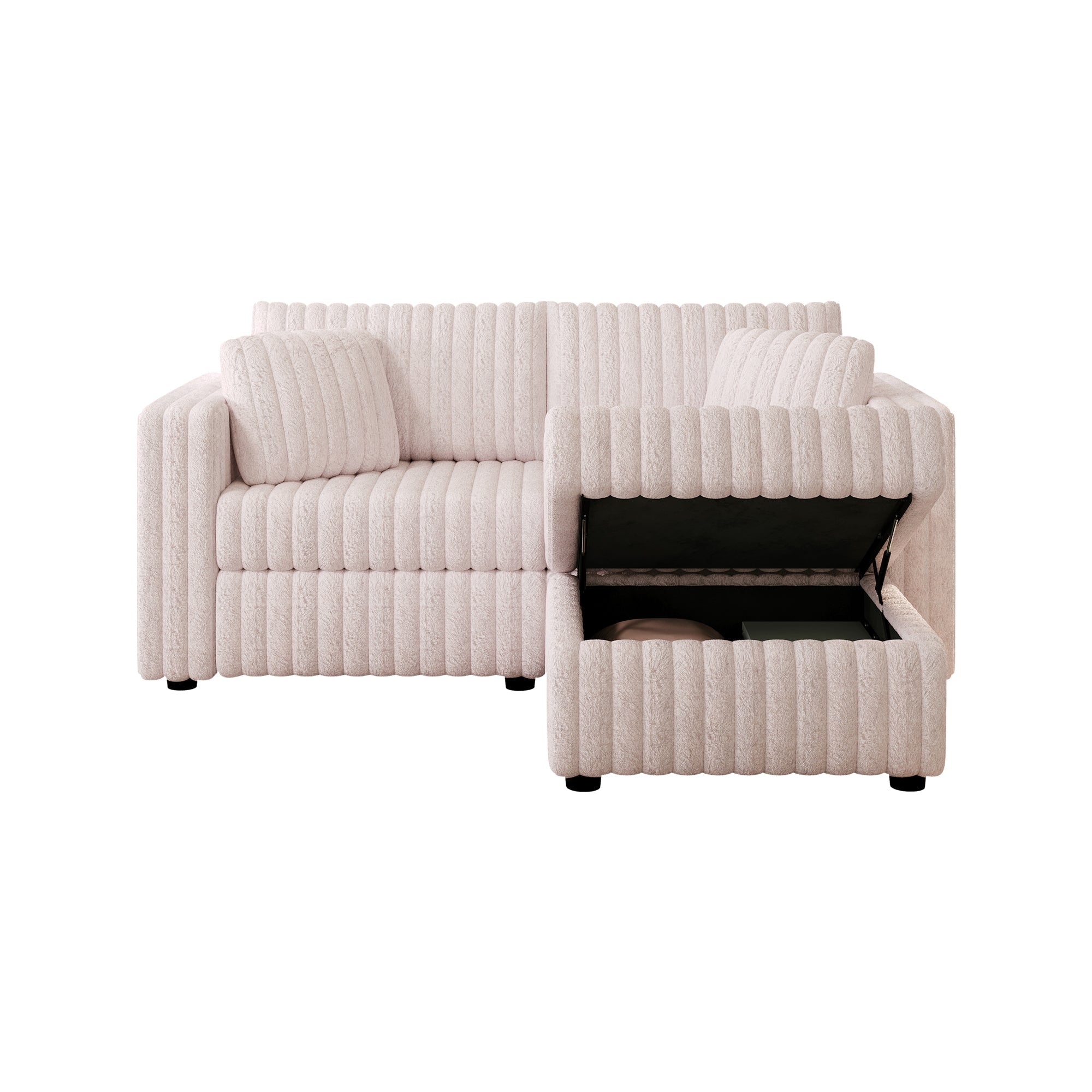 75.6" Soft Modular 2-Person Sofa with Hydraulic Lift