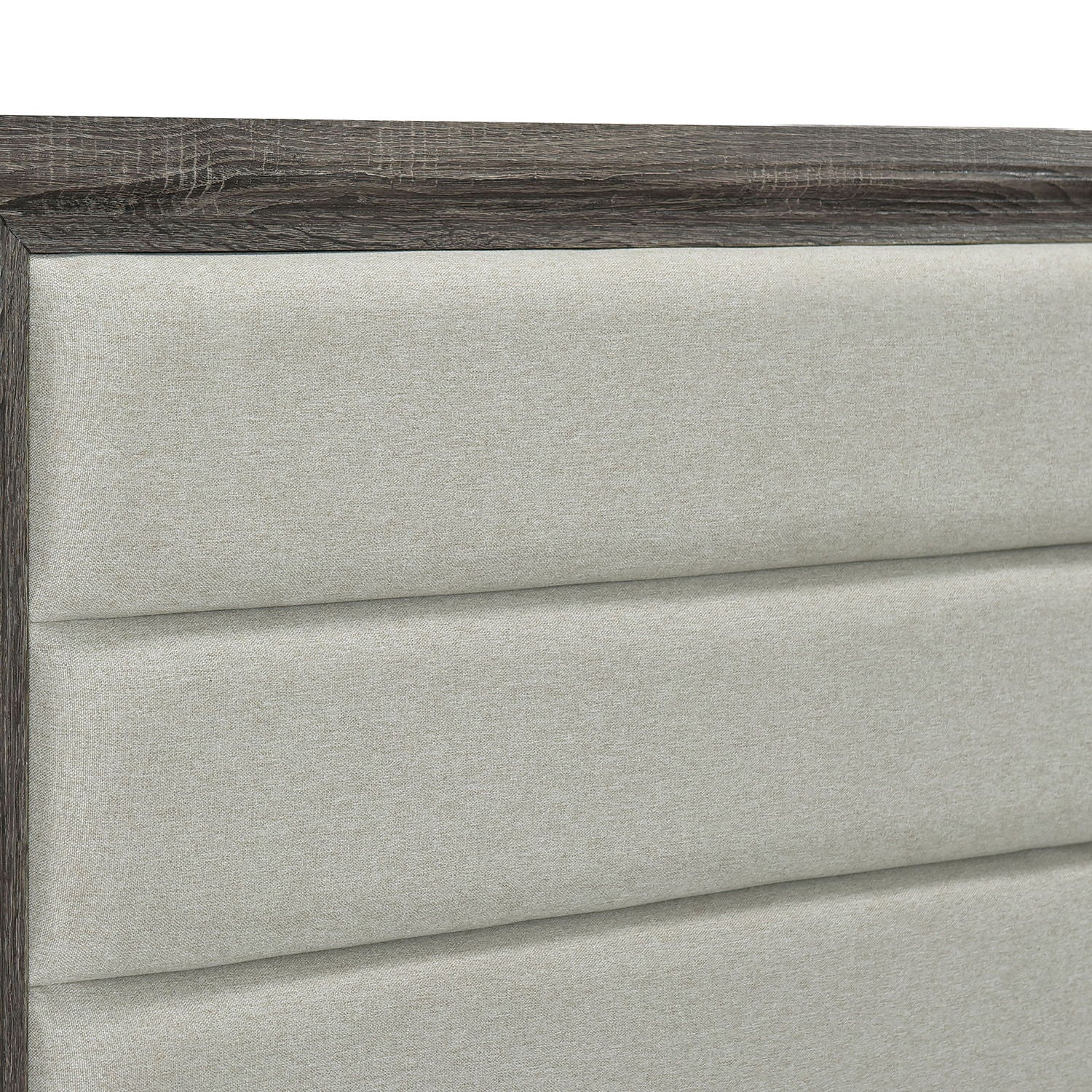Funston - 4 Piece Queen Bedroom Set With Upholstered Headboard - Oak