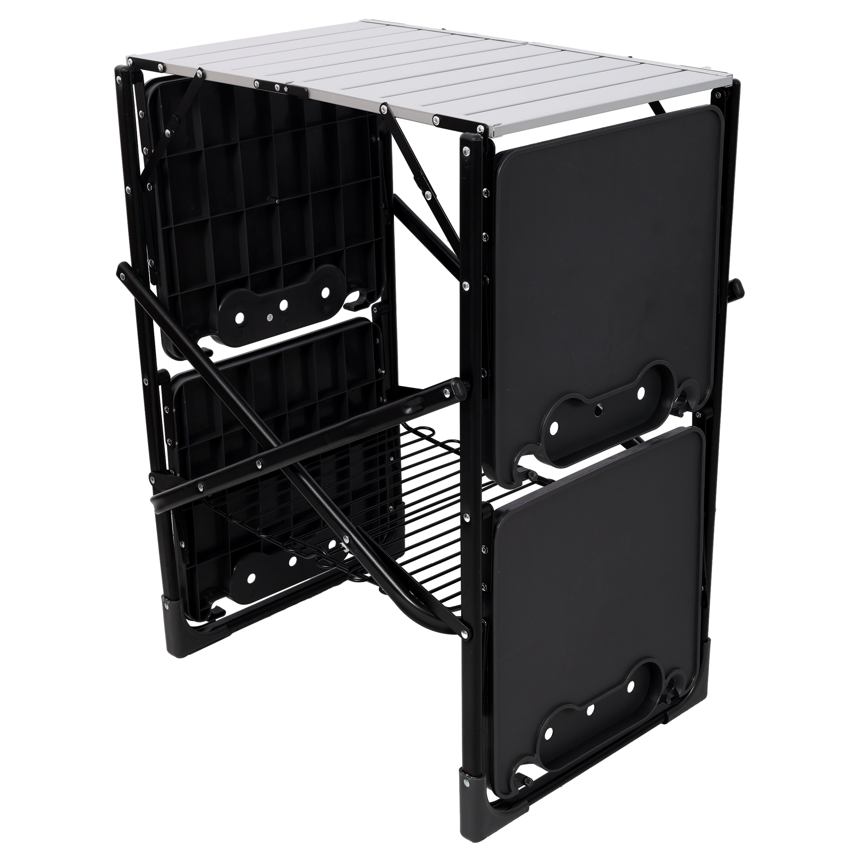 Folding Camping Kitchen Table - Portable Outdoor Cooking Station