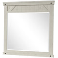 Industrial Farmhouse Mirror - White