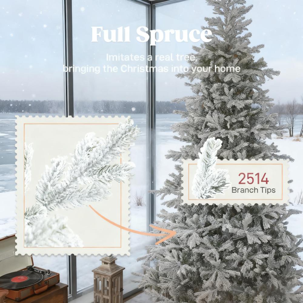 9 Ft Artificial Christmas Tree With Realistic Branches
