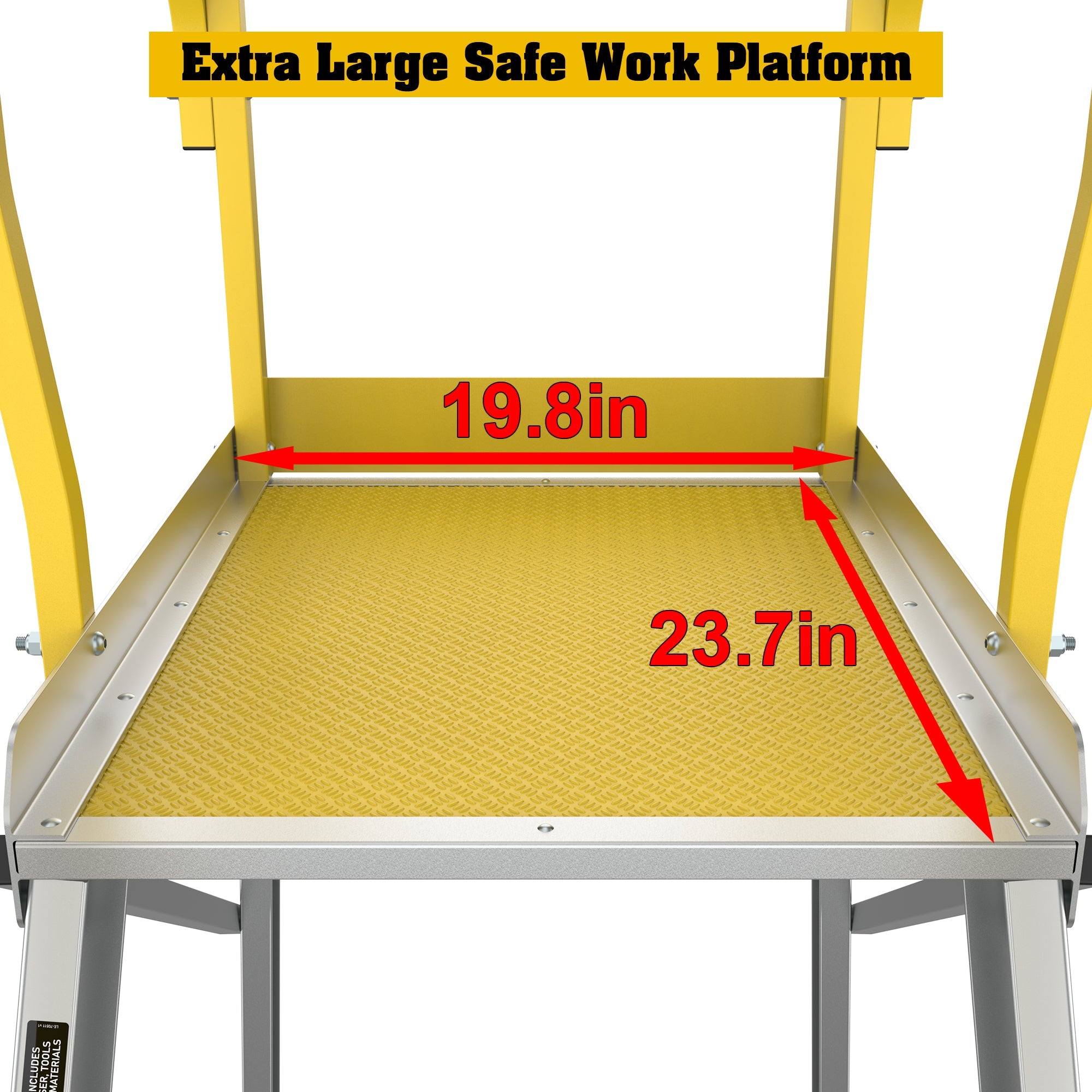 6 Step 375lbs Aluminum Rolling Platform Ladder