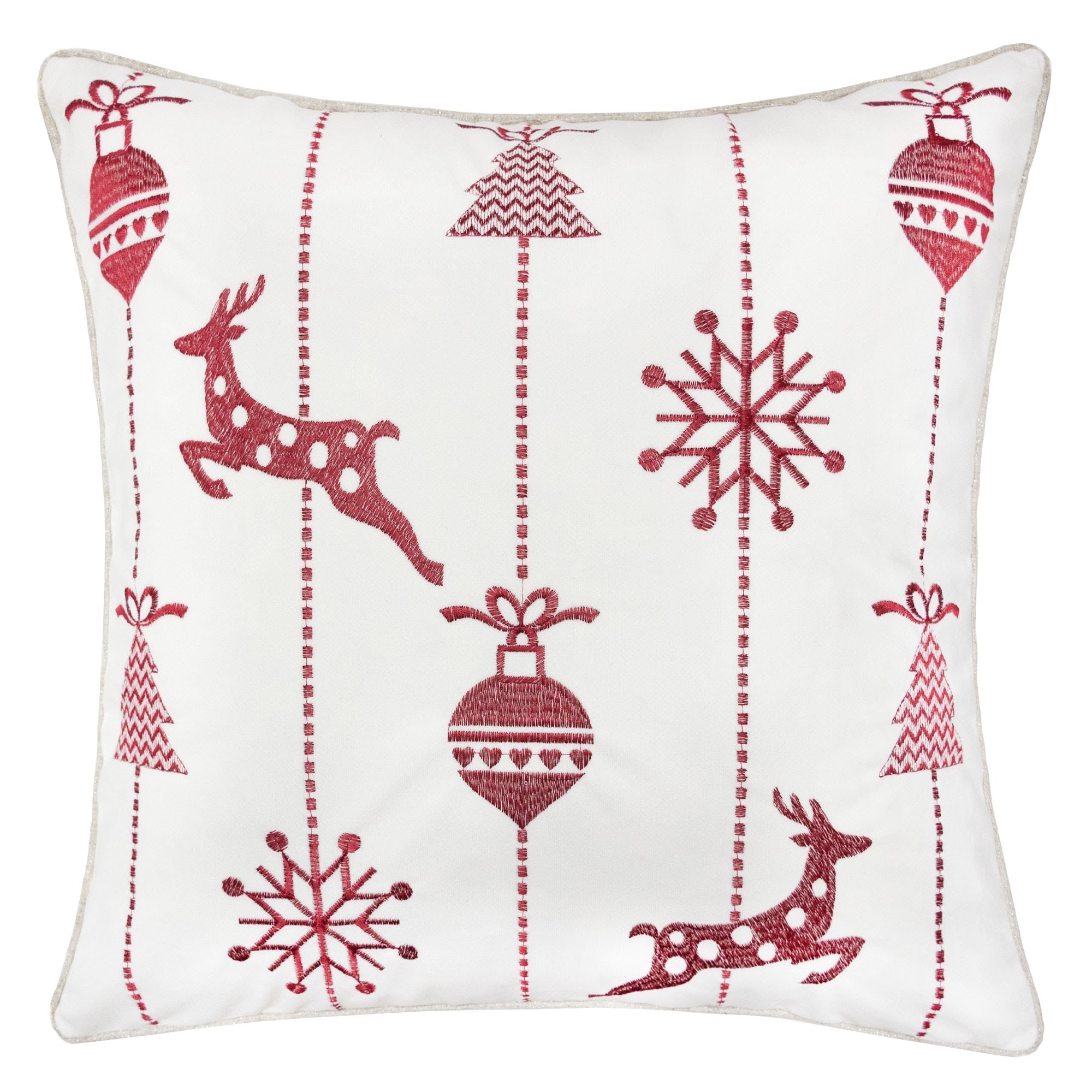 White Christmas Throw Pillow 20x20