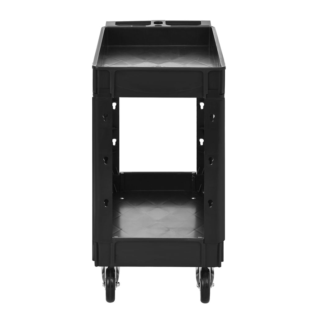Two-Shelf Utility Cart with Wheels, 600 lbs Capacity