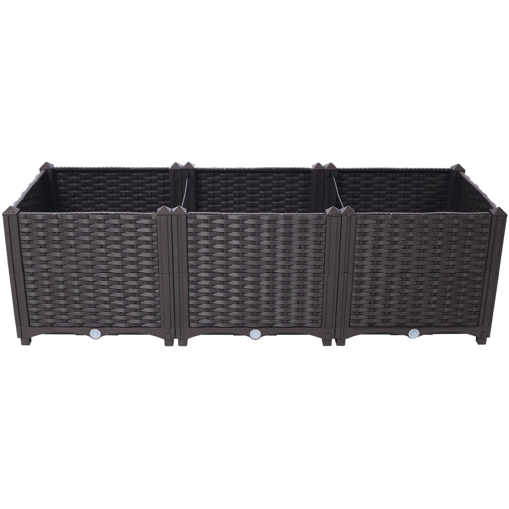 Deep Raised Garden Bed Plastic Planter Boxes