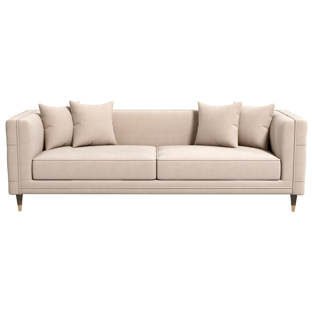 Edward Sofa (Light Cream Velvet)