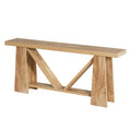 Slim 2 Tier Entryway Accent Extra Long Console Table For Living Room - Natural / Light Brown