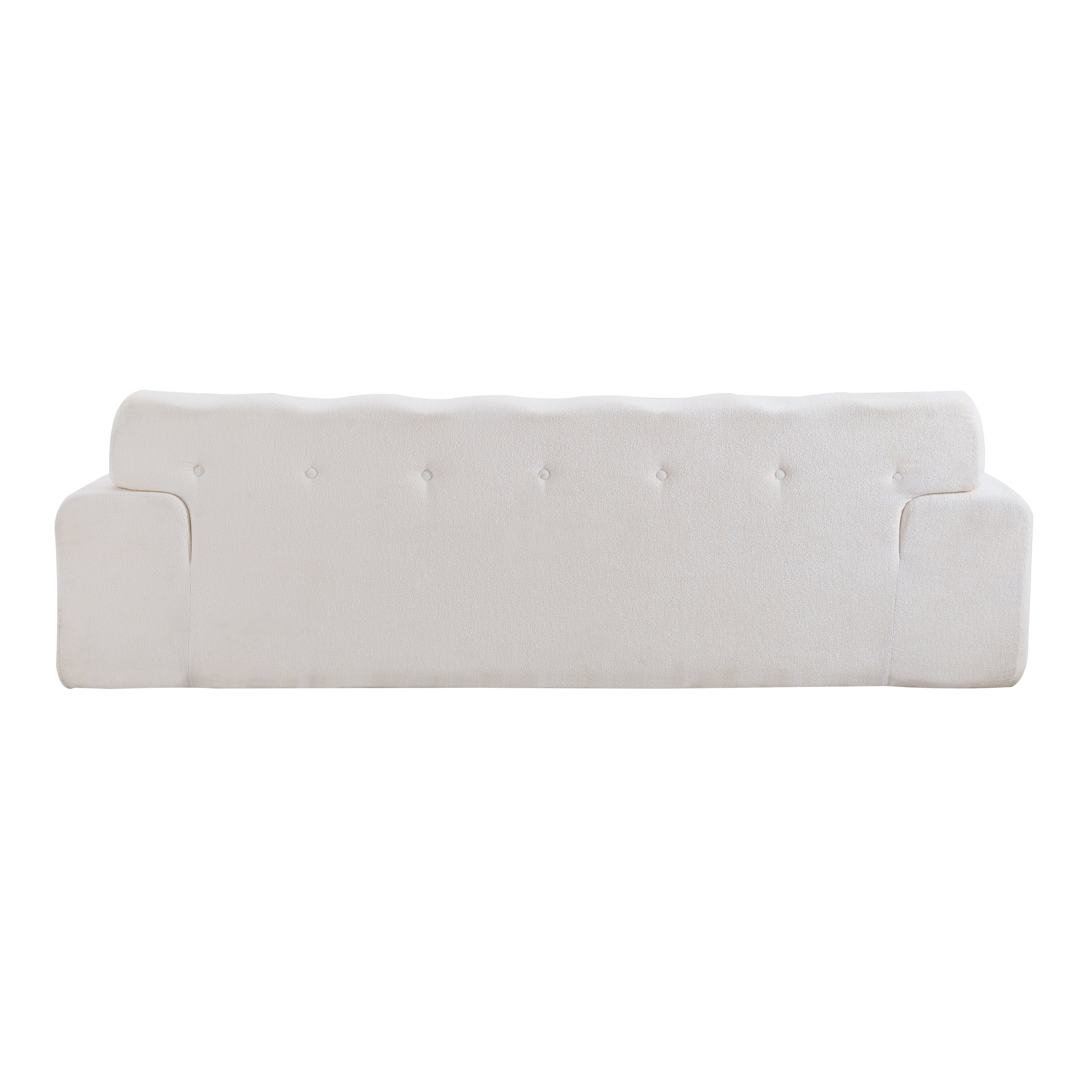 88 in. Cloud 3 Seater Chenille Sofa with Button Tufted Upholstery
