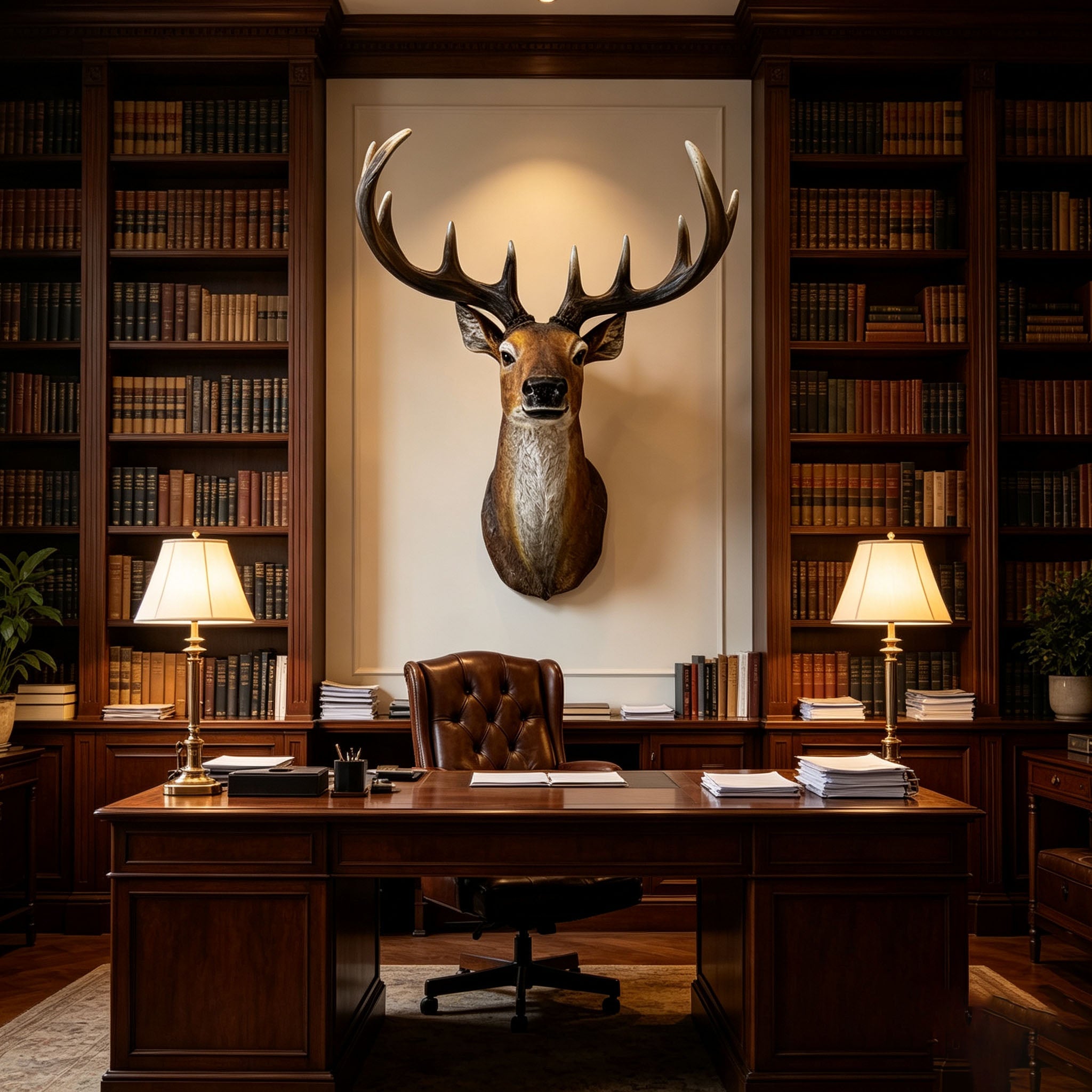 14.57" Wide Stag Head Wall Mount