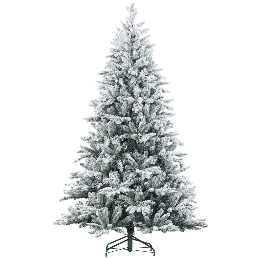 HOMCOM 7ft Snow Flocked Artificial Christmas Tree