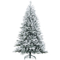 HOMCOM 7ft Snow Flocked Artificial Christmas Tree