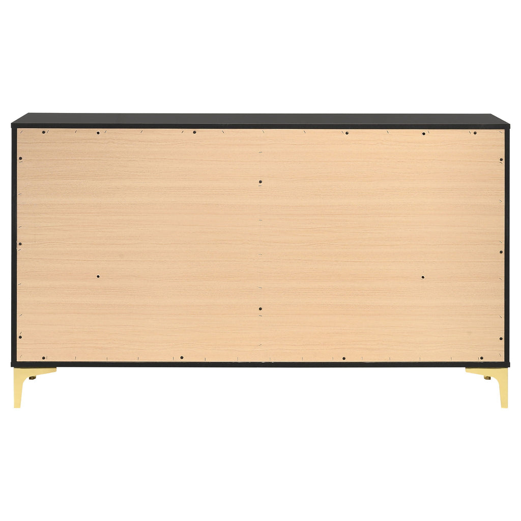 Lexie - 6 Drawer Rectangular Dresser - Black