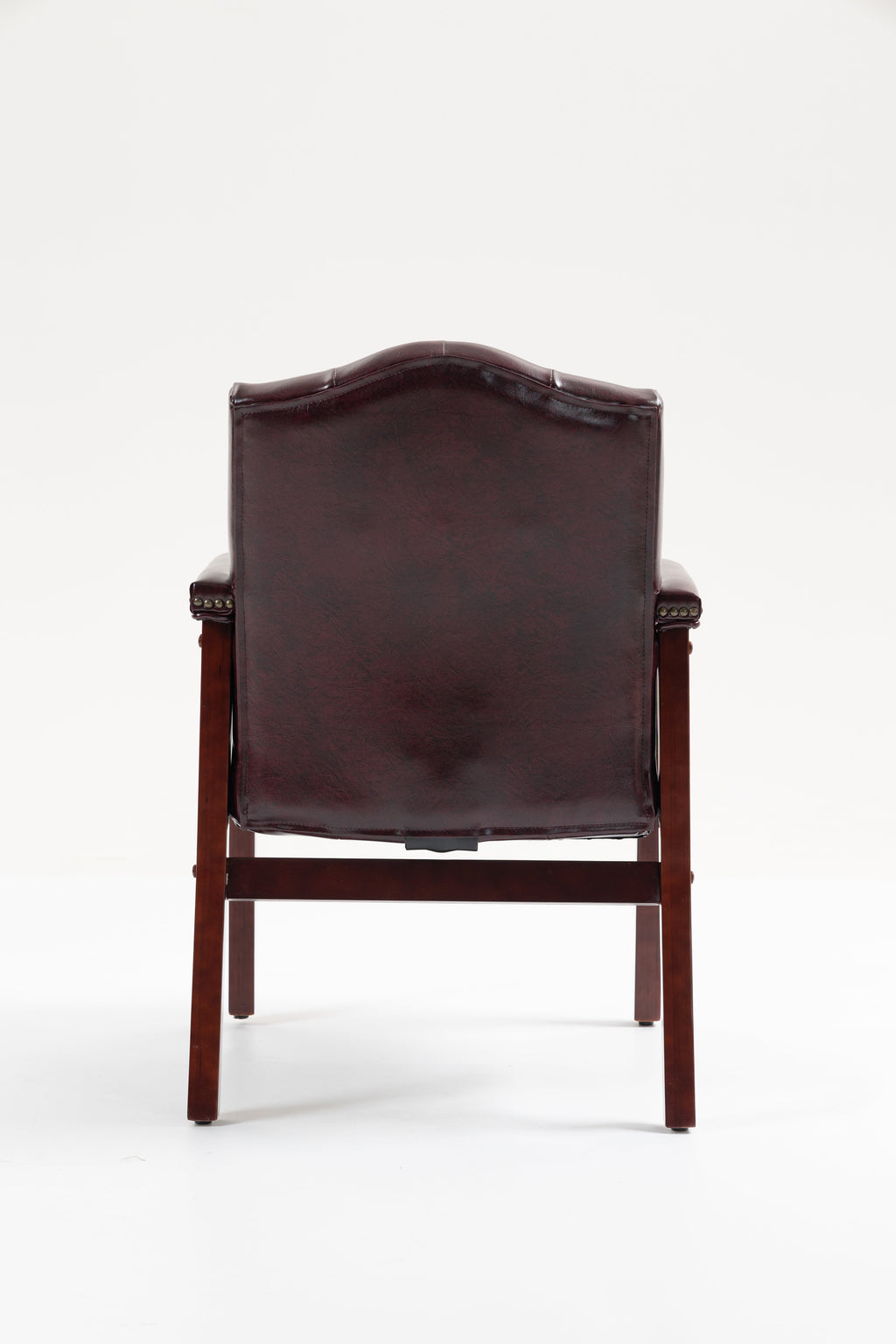 Burgundy Leather Reception Guest Chairs