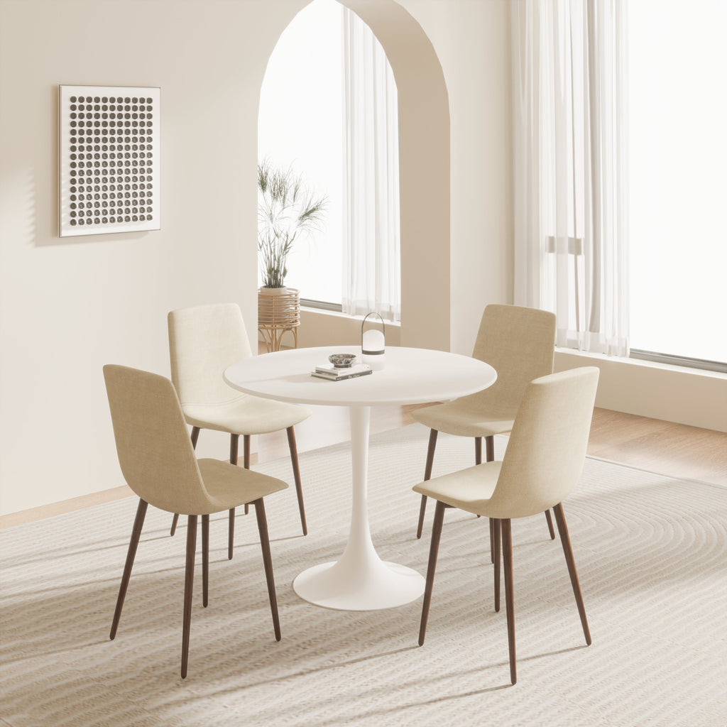 31.5" White Dining Table