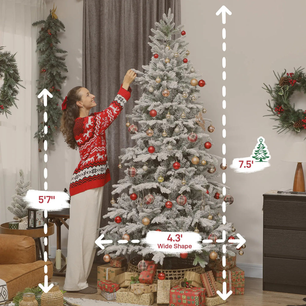 7.5 Ft Artificial Frosted Christmas Tree