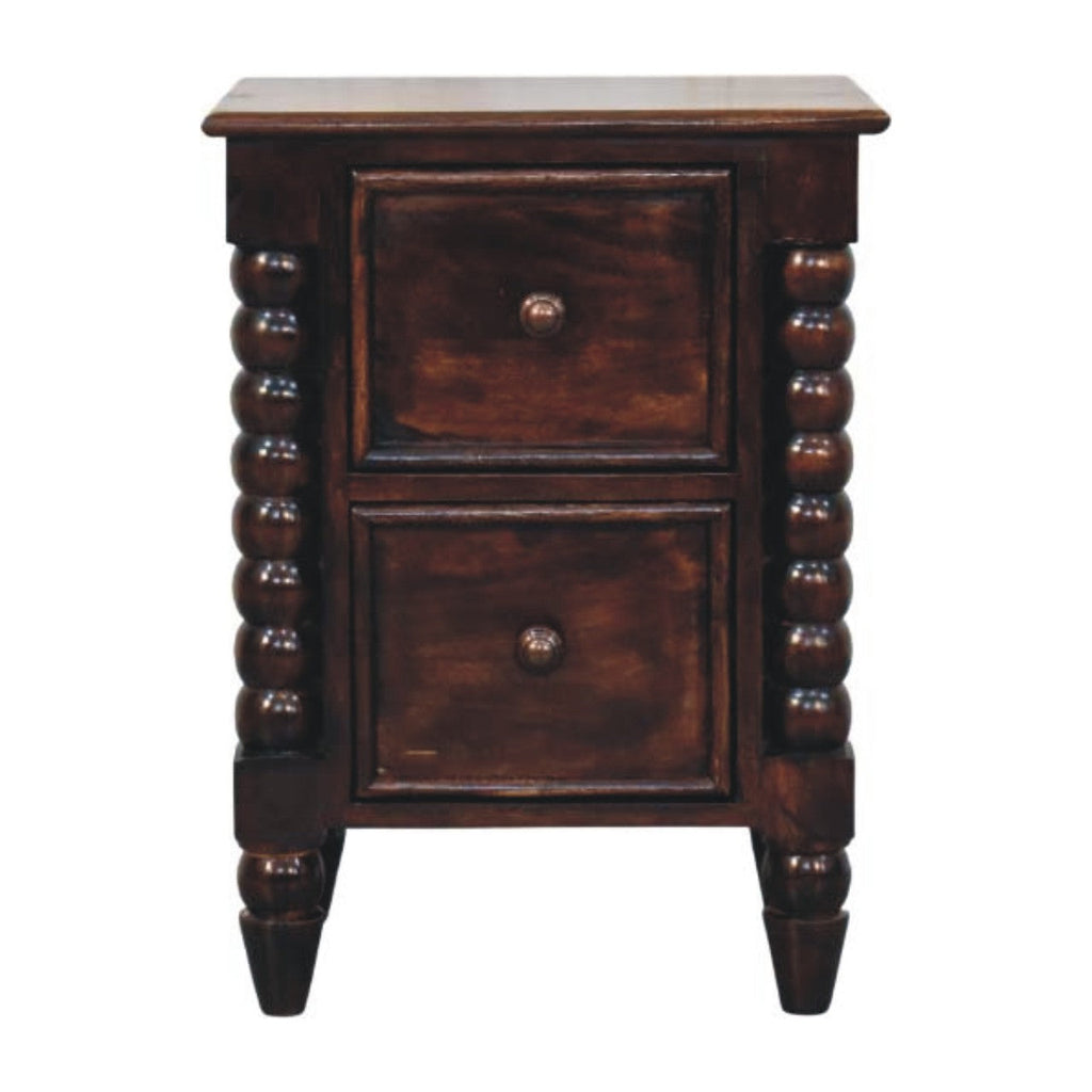 Solid Wood Spindle Duo Bedside