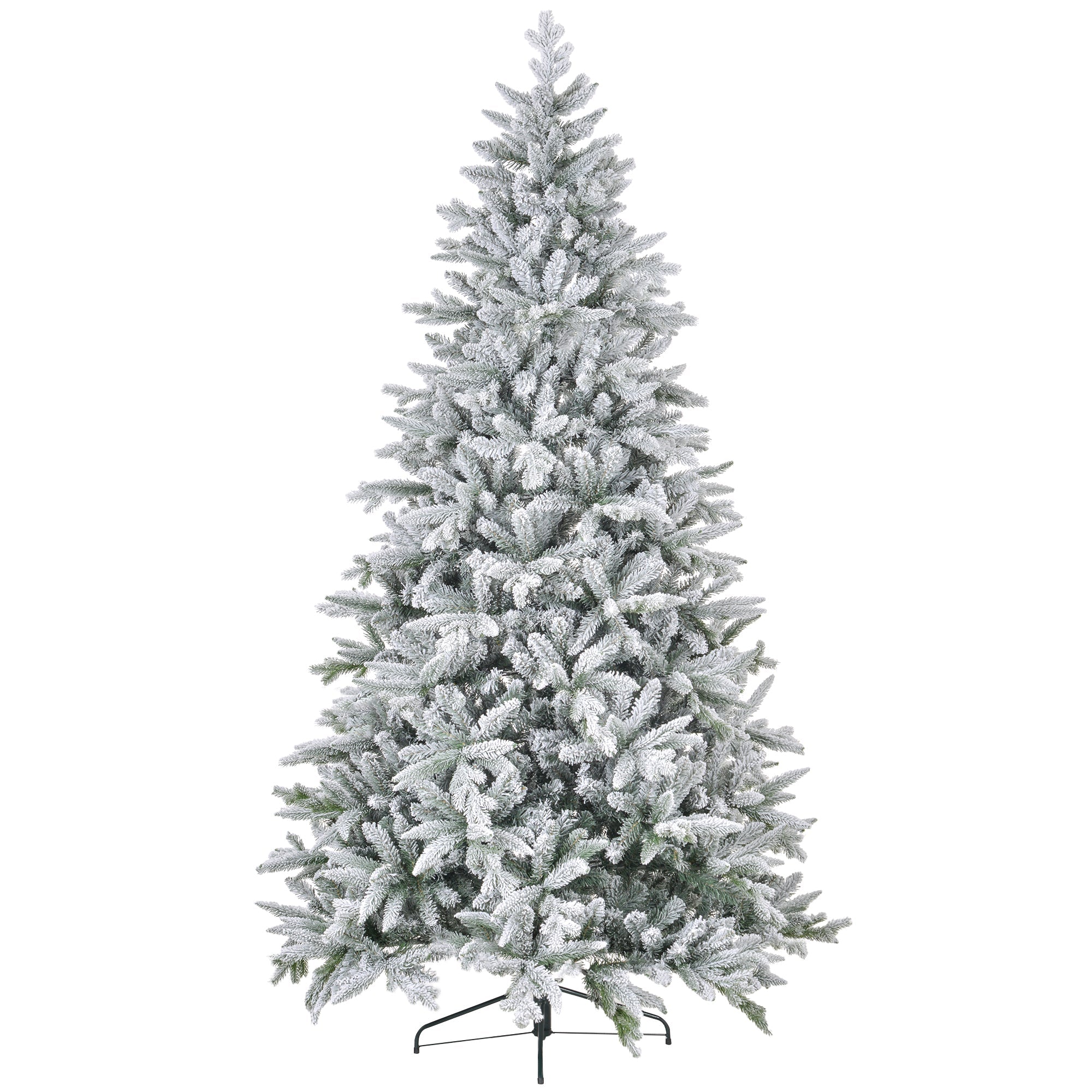 HOMCOM 8ft Snow Flocked Artificial Christmas Tree