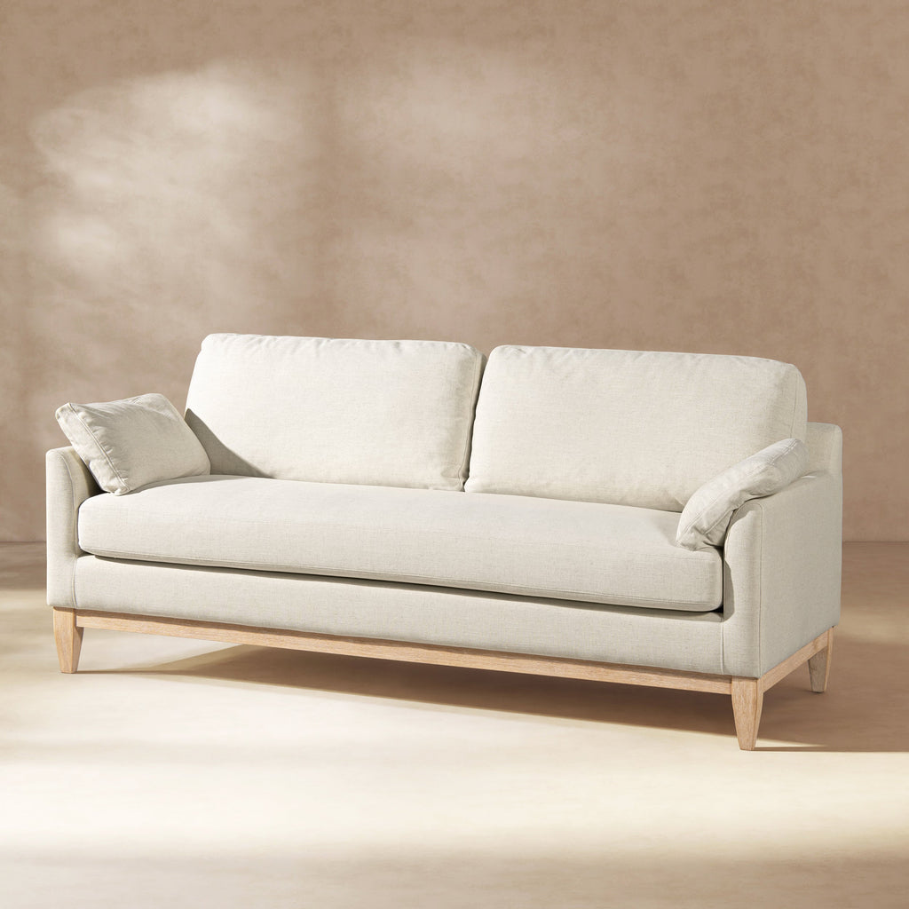 Pasadena 75.5" Modern Farmhouse Sofa in Flax