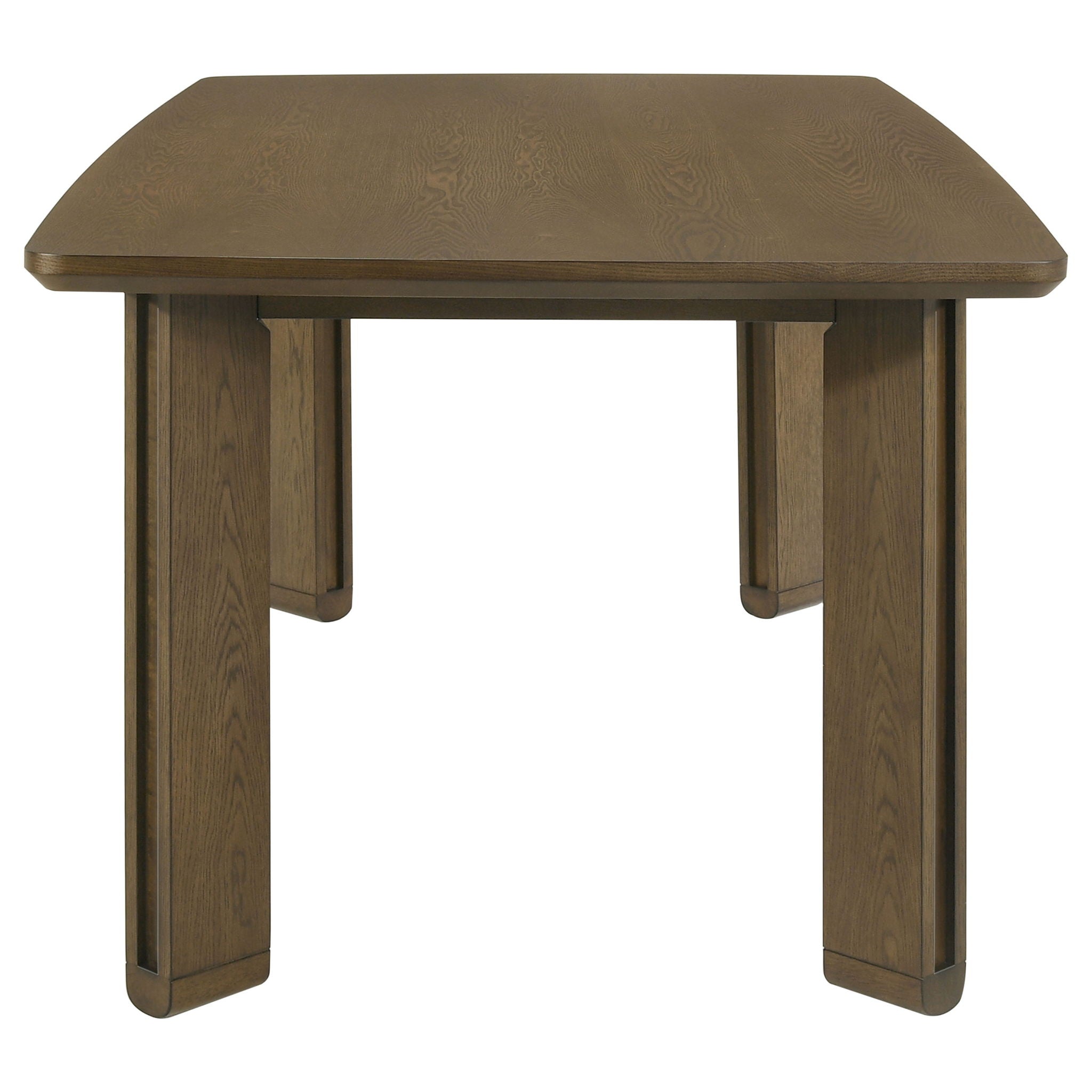 Crispin - 7 Piece Rectangular Dining Table Set With Upholstered Chairs - Brown