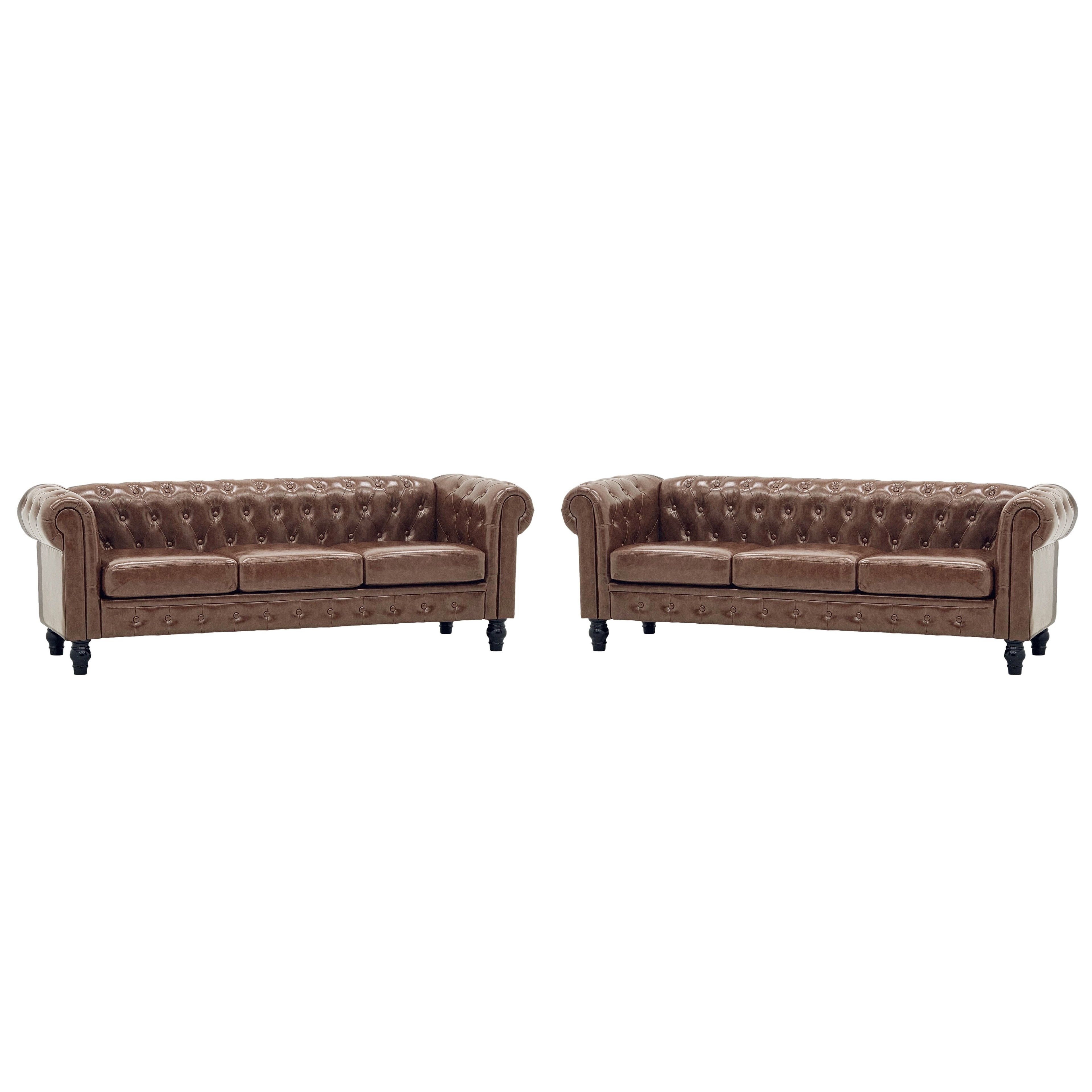 2 Piece Chesterfield Sofa Set